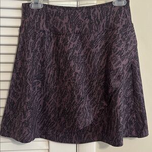Eddie Bauer Purple and Black Patterned Skirt